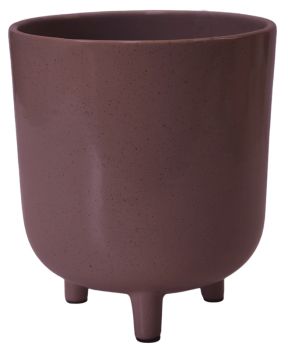 Speckled Planter - Ceramic - L20 x W20 x H24 cm - Lecce Plum