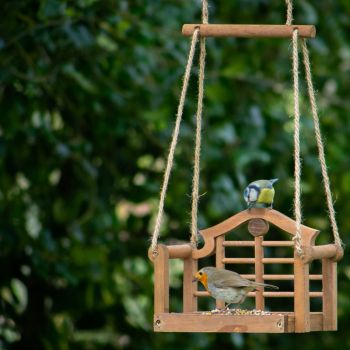 Lutyens Swingseat Bird Feeder Natural Wood
