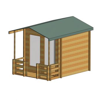 Maulden 19 mm Log Cabin 8' x 8' + Verandah