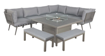Mayfair Frame 8 Seater - Aluminium - H64 x W120 x L120 cm - Grey