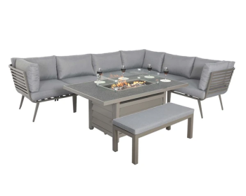 Mayfair Frame 8 Seater - Aluminium - H64 x W150 x L90 cm - Grey