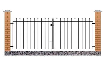 Manor Flat Top Double Driveway Gate - Solid Steel - Fits Gap of 2438 mm x 915 mm High - Electro Galvanised/Black Powder Coated