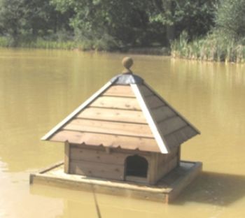 Medium Square Floating Duck House, Waterfowl Nesting Box for Pond or Lake
