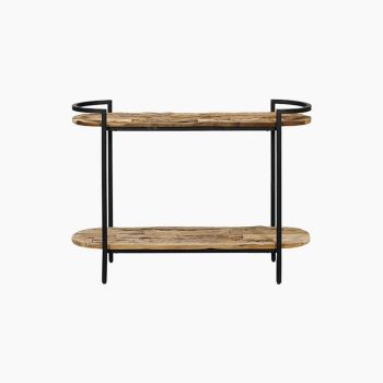 Donna Reclaimed Console table - Wood/Metal - L110 x W35 x H80 cm - Natural/Black