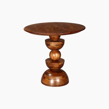 Amos Sculptural Coffee Table - Mango Wood - L80 x W80 x H75 cm - Natural