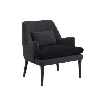 Montana Armchair - Linen Blend - L74 x W73.5 x H81 cm - Anthracite - Partially Assembled