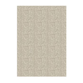 Luke Rectangular Shaped Pebbled Rug - Wool/Polyester/Cotton - L200 x W140 x H1 cm - Beige