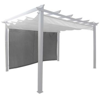 4M Single curtain side for Seville Gazebo - L400 cm - Grey