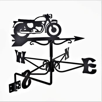 Mini Vintage Motorcycle Weathervane - Steel - L38 x W38 x H43 cm - Black