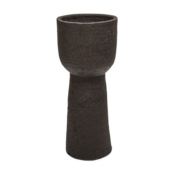 Nico Tall Planter - Stoneware - L15 x W15 x H26 cm - Rustic Mocha