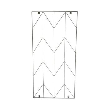 Outdoor Herringbone Trellis - Mild Steel - L120 x W3 x H60 cm - Zinc