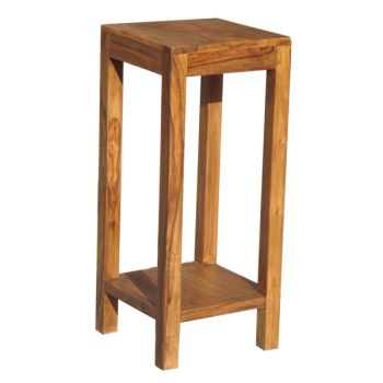 Jaipur Telephone Table with Shelf - Sheesham Wood - L30 x W30 x H70 cm - Honey Dark Finish