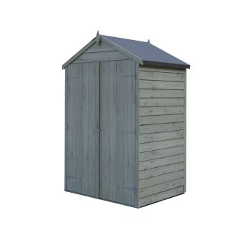Overlap 4 x 3 Feet Pressure Treated Apex Shed Double Door