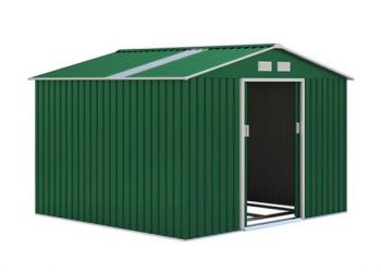 OXFORD Shed - Style 4 - Galvanised Steel - H277 x W255 x L192 cm - Green