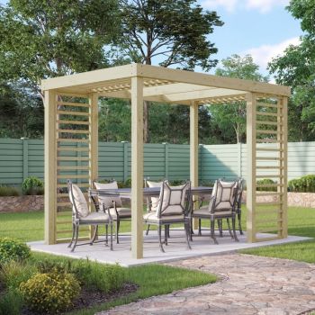 Panel Pergola - Wood - L240 x W300 cm - Light Green