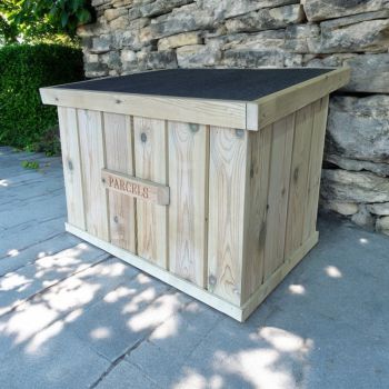 Garden Parcel Storage Box - Pressure Treated Wood - L70 x W50 x H50 cm