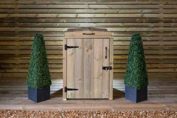 Paythorne Single Dustbin Store - L64 x W63 x H88 cm - Timber