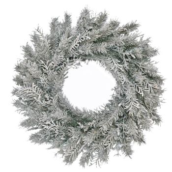 24 Inches Snowy Stonington Fir Wreath