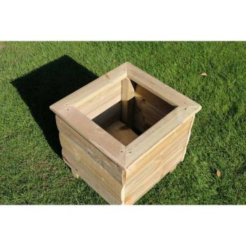 Multi Pack of 3 - Square Planters, Wooden Garden Pot/Tub for Plants - L40 x W40 x H40 cm - Fully Assembled