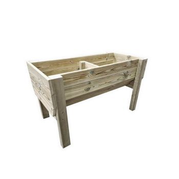 Multi Pack of 2 - Raised Veg Trug Garden Planter - Scandinavian Redwood - L52 x W180 x H60 cm - Minimal Assembly Required