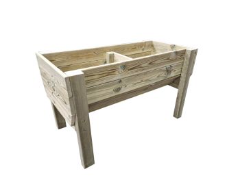 Raised Veg Trug Garden Planter - Scandinavian Redwood - L52 x W150 x H60 cm - Minimal Assembly Required