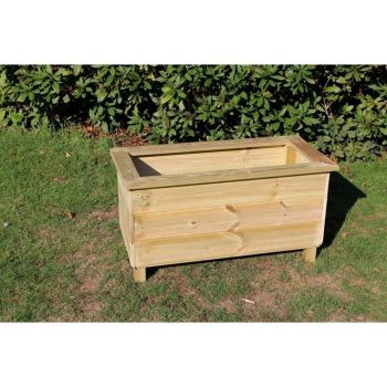 Multi Pack of 3 - Trough Planters, Wooden Garden Pot/Tub for Plants - L40 x W80 x H40 cm - Fully Assembled