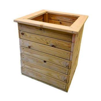 Multi Pack of 3 - Deluxe Square Planter - Timber - L50 x W50 x H53 cm - Fully Assembled