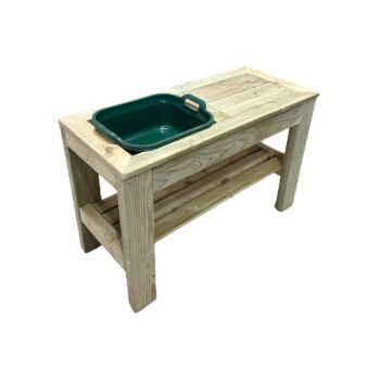 Outdoor Play Kitchen - Sink and Worktop for Imagination Play - Pressure Treated Wood - L95 x W60 x H40 cm