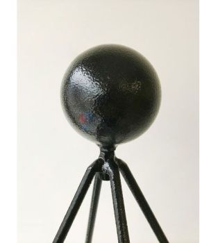 Large Ball Top Bare Metal/Ready to Rust - Top for Garden Plant Border Support - Solid Steel - L30 x W30 x H30 cm