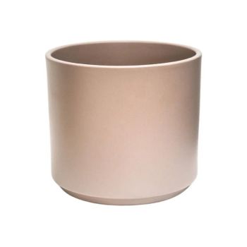 Prague Planter - Ceramic - L28.5 x W28.5 x H24 cm - Taupe