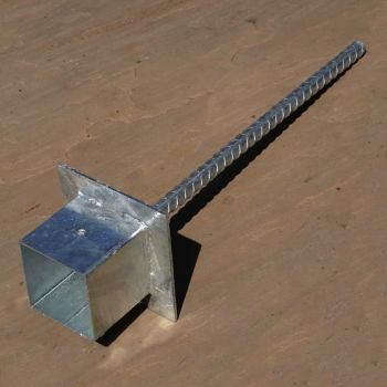 Optional Extra - Add Galvanised Steel Socket Design Spike Foot / Post Holder for Pergola