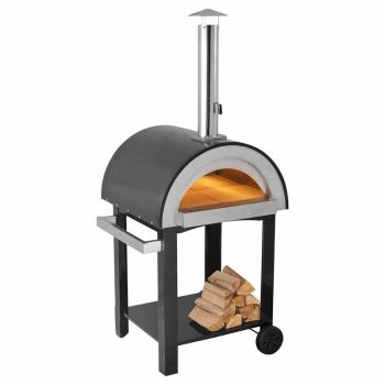 Roma Wood Fired Oven - L78 x W89 x H1942 cm - Black