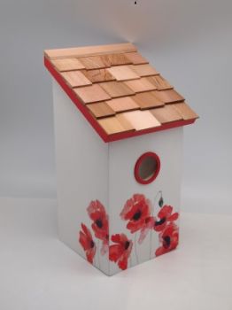 Salt Box Poppy Birdhouse