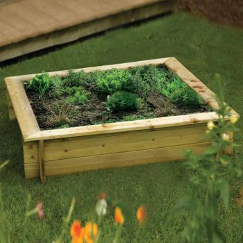 Raised Bed / Sandpit - L120 x W120 x H23.5 cm