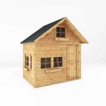 Double Storey Swiss Cottage Playhouse - Timber - L183.8 x W233.7 x H243.5 cm - Brown