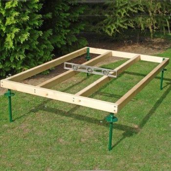 Inc adjustable spikes Shed Base Approx 6 x 6 Feet