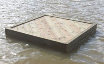Medium Square Duck Float, Waterfowl Platform, Floating Waterfowl Pontoon
