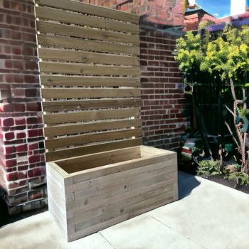Norfolk Planter and Trellis - Wood - L90 x W40 x H150 cm