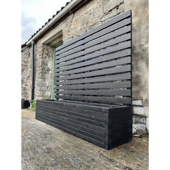 Norfolk Planter and Trellis - (Painted Wooden Planter - Choice of Colours Available) - L90 x W40 x H150 cm