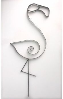 Flamingo Garden Art - Steel - W45.7 x H121.9 cm - Bare Metal/Ready to Rust