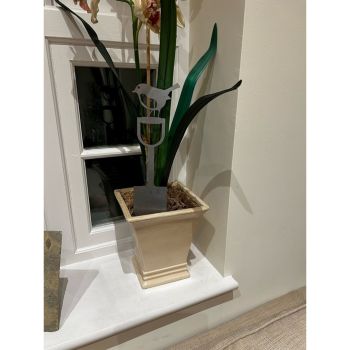 Robin on a Spade (Small) Garden Art (Pack of 3) - Bare Metal/Ready to Rust