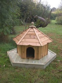 Indian Runner Hexagonal Floating Duck House, Waterfowl Nesting Box for Pond or Lake