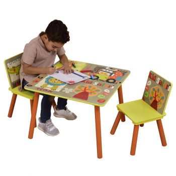 Kid Safari Table & 2 Chair Set
