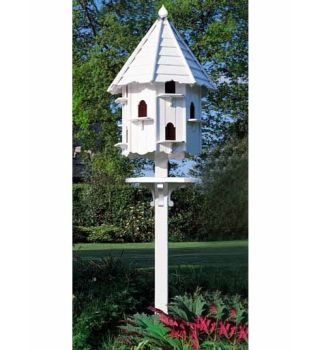 Nayland Painted Dovecotes Twelve Nest - Pressure Treated Timber - L86 x W86 x H390 cm