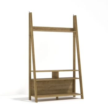 Tiva Ladder TV Unit - MDF - L38.6 x W105 x H175.4 cm - Oak