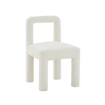 Hazel Dining Chair - Boucle/Wood - L49 x W50 x H80 cm - Cream