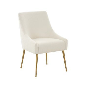 Beatrix Performance Side Chair - Boucle/Wood - L64 x W55.9 x H85.6 cm - Cream