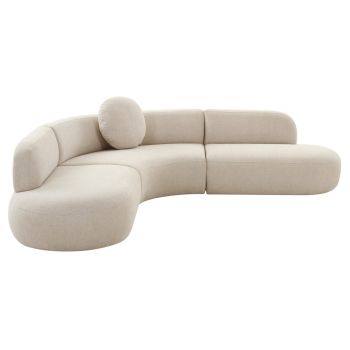 Broohah Sectional - Linen/Wood - L254 x W254 x H68.8 cm - Beige