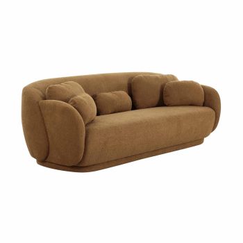 Misty Sofa - Boucle/Wood - L97.8 x W228.6 x H74.9 cm - Brown