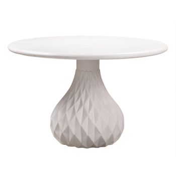 Tulum Dining Table - Concrete - L119.4 x W119.4 x H76.2 cm - Ivory